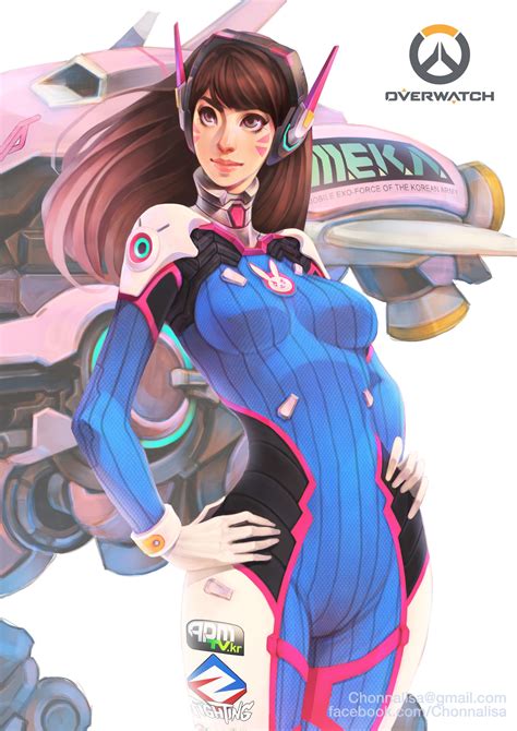 Artstation Dva Fanart Chanon Suasungnern Overwatch Fan Art D