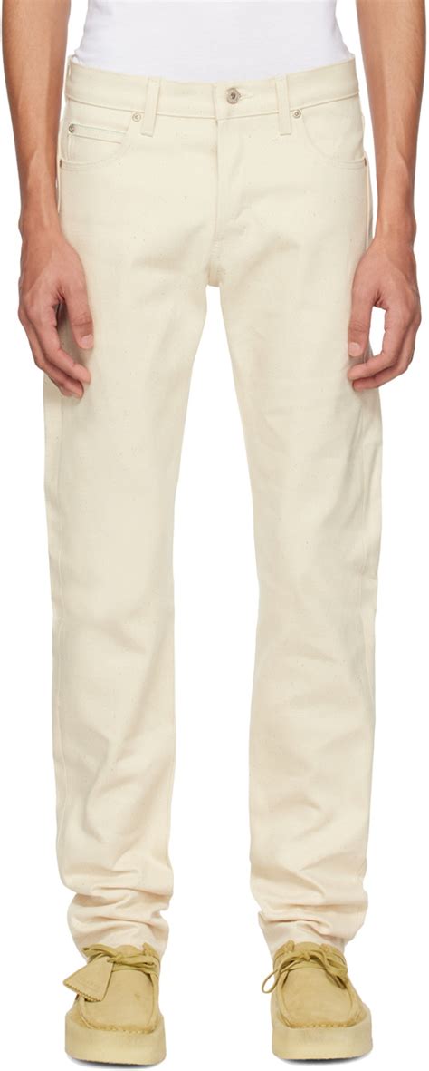 Naked Famous Denim Off White Super Guy Jeans Naked And Famous Denim