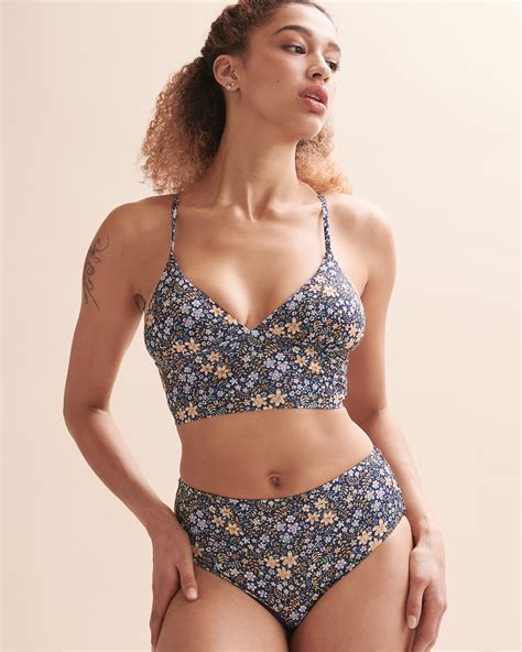 Quintsoul Juno Beach Bralette Bikini Top Multi Print Bikini Village