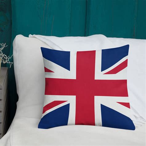 Premium Union Jack Vintage Throw Pillow Flag Interior Etsy