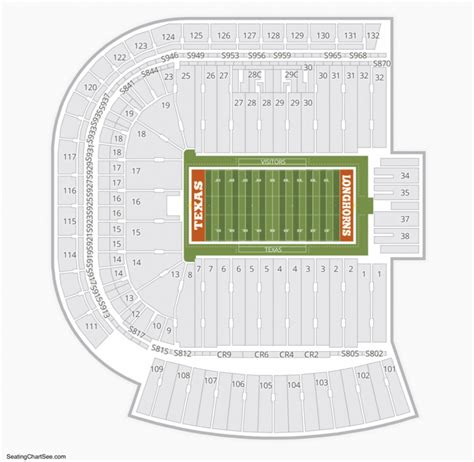 Darrell K Royal Stadium Virtual Seating Chart Stadium Seating Chart