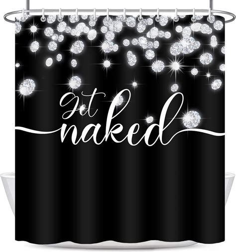 ChicByUs Get Naked Shower Curtain Diamond Rain 72 X India Ubuy