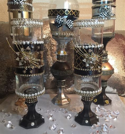Gatsby Themed Wedding Vases & Candle Holders by Anointed 2 Bling
