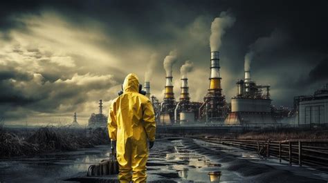 Premium AI Image | Biohazard Ready Individual in Yellow Hazmat Suit and ...