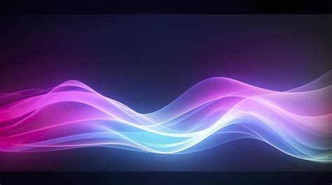 Minimal gradient background with flowing lights, neon colors, white and