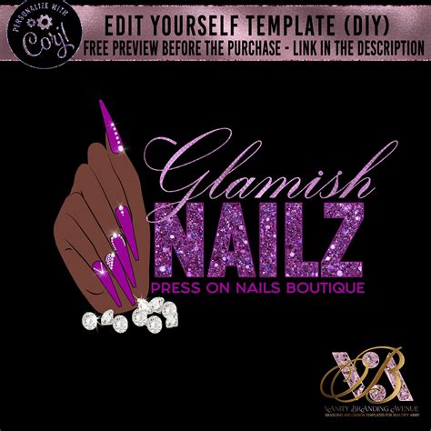 Nail Tech Logo Nails Logo Nail Logo Design Nails Logo Etsy