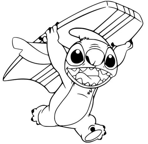 Coloriage Disney Stitch Surf Coloriages Disney Jeu Pour Fille