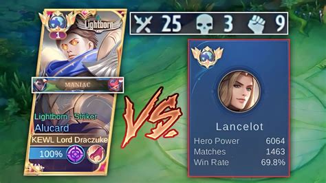 Alucard Vs Global Meta Tank Lancelot Must Watch This Mlbb