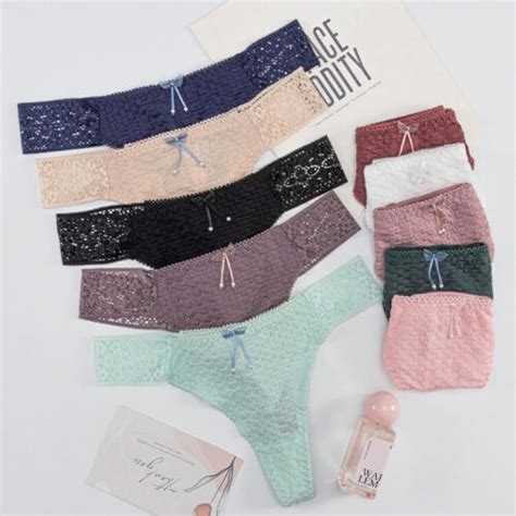Packs Lot Sexy Womens Lace Panties Thongs G String Bikini Underwear Lingeries EBay