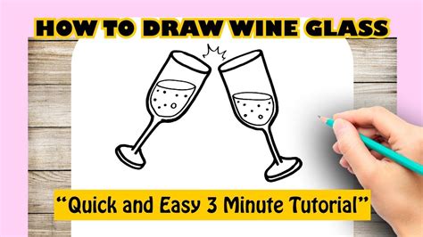 How To Draw WINE GLASS Easy Step By Step YouTube