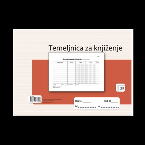 Temeljnica za knjiženje A5 Papirus hr