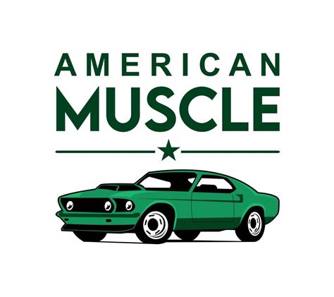 Muscle car. Logo. Vector isolated 8553196 Vector Art at Vecteezy