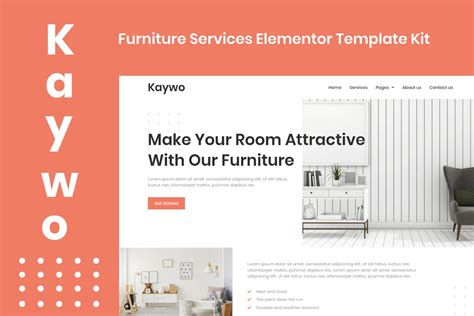 Kaywo Furniture Services Elementor Template Kit Design Template Place