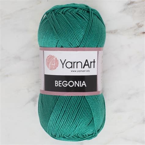 YarnArt Begonia 50gr Knitting Yarn, Green - 6334 - Hobiumyarns