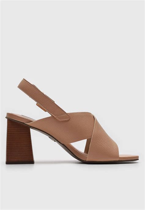 Sandália Jorge Bischoff Tiras Cruzadas Nude Compre Agora Dafiti Brasil