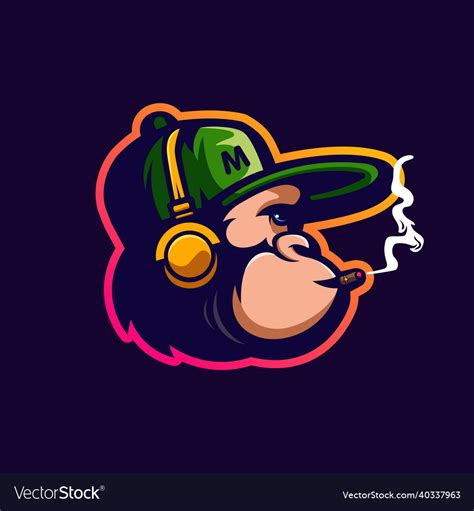 Cartoon Monkey Smoking