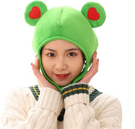 Cartoon Funny Plush Cute Frog Hat Cosplay Costume Dress Up