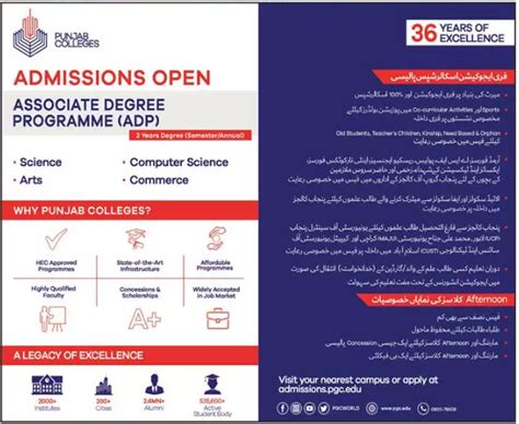 Punjab College Ba Bsc Bcom Admission Associate Degree Programs