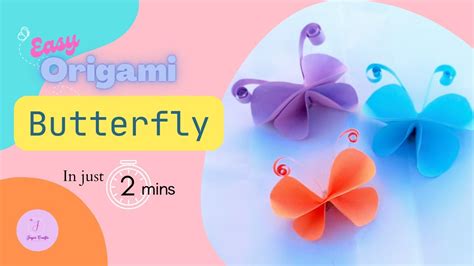 How To Make Easy Origami Butterfly In Just 2 Mins Easy Butterfly Diy