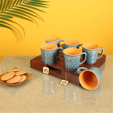 Buy Moorni Rustic Grey Tea Cups Set Of In Dubai Abu Dhabi Sharjah