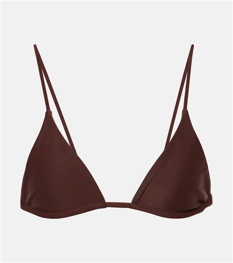 Via Bikini Top In Brown Jade Swim Mytheresa