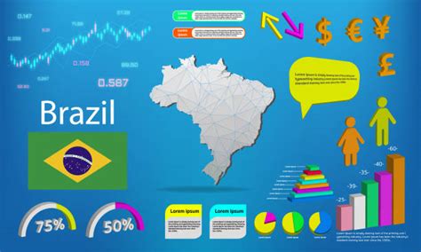 120 Mapa De Brasil Y Viajes Infografía Plantilla De Diseño Fotografías