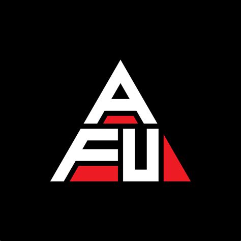 AFU triangle letter logo design with triangle shape. AFU triangle logo design monogram. AFU ...