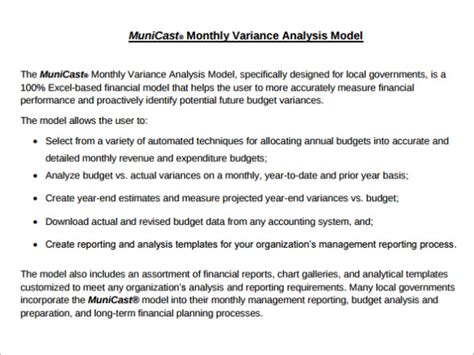 12+ Budget Analysis Templates Free Excel, PDF Formats