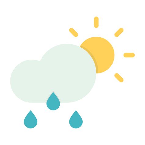 Cloud Drizzle Forecast Rain Rainfall Sun Weather Icon Free Download