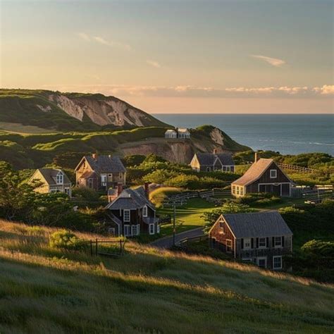 coastal village view image coastal village lush