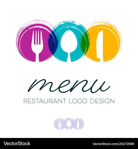 Abstract Restaurant Menu Logo Design Royalty Free Vector