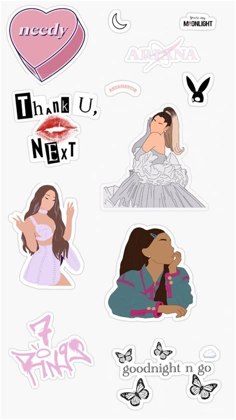 Ariana Grande Stickers Printable