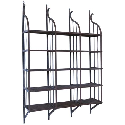 Wrought Iron Wall-Hanging Shelving Rack at 1stDibs