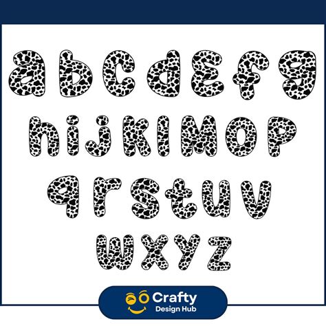 Cow Font SVG Cow Print Alphabet SVG Alphabet Cow Letters - Etsy