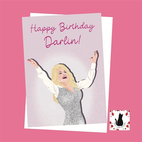 Dolly Happy Birthday Darlin Pop Inspired Funny Birthday Greeting Card