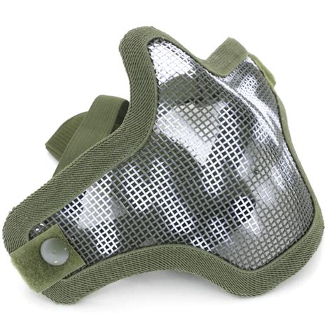 Маска-сетка на нижнюю часть лица V2 OD Skull для страйкбола и airsoft игр