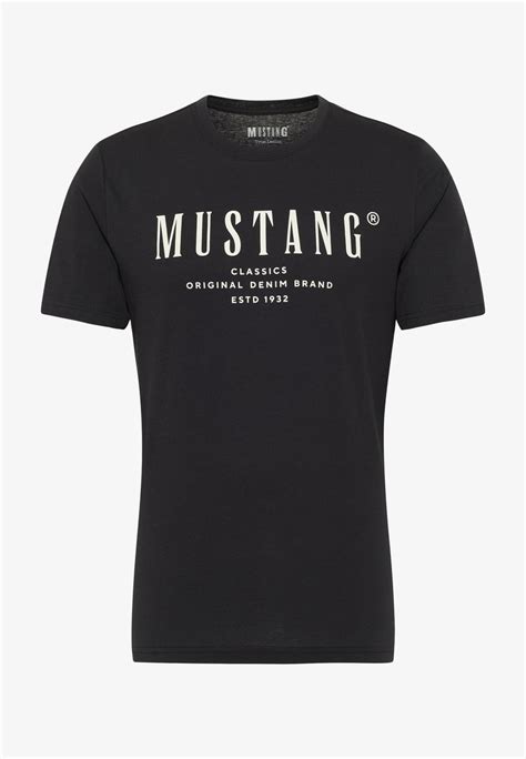 Mustang T Shirt Con Stampa Schwarz Nero Zalando It