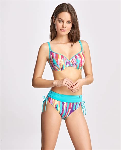 Braga Bikini Costado M S Alto Y Pierna M S Baja Rayas Bikini Bikini