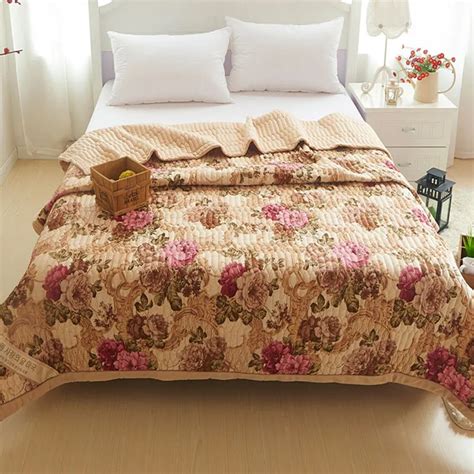 Patchwork Bedspread Floral Printing Polyester Bedspreads Queen King ...