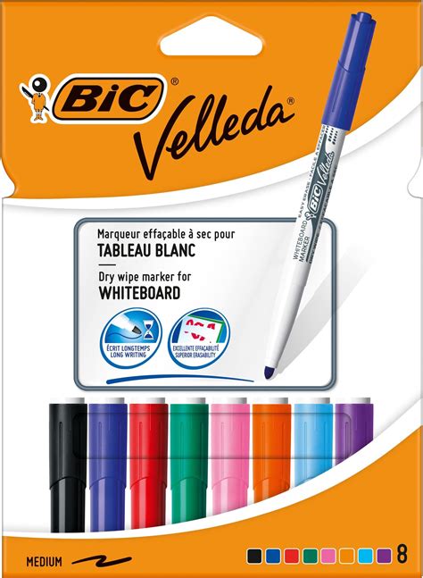 Bic Velleda Feutres Pour Tableau Blanc Effa Ables Sec Pointe