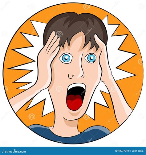 Shocked Facial Expression Stock Vector Illustration Of Stunned 42277240