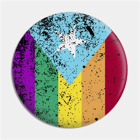 Puerto Rican Lgbt Gay Pride Puerto Rico Rainbow Flag Puerto Rico Gay Pride Lgbtq Pin Teepublic