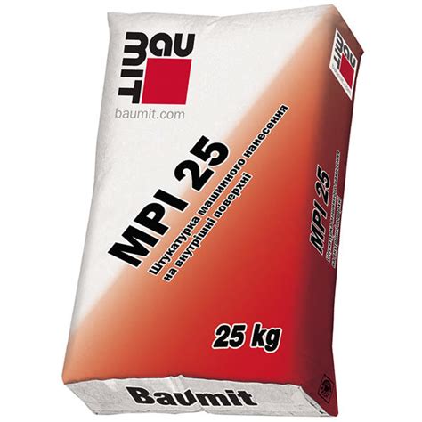 Baumit MPI-25 цементно-известковая штукатурная смесь для внутренних ...