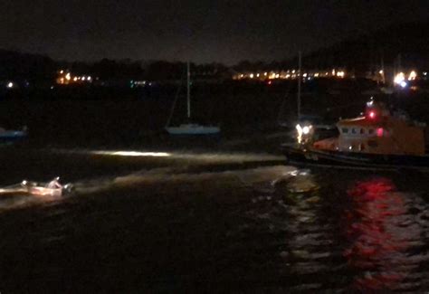 Crews Rescue Naked Man From Rowing Boat In River Medway During Storm Dennis