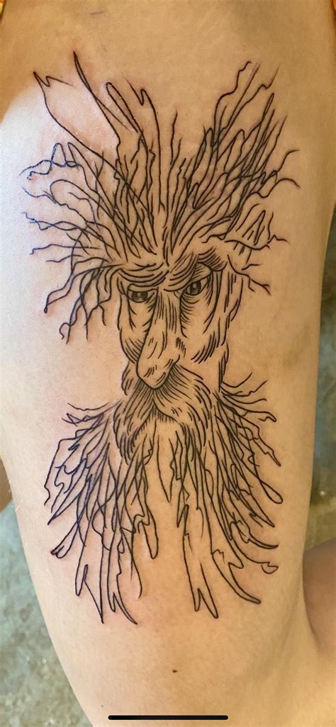 Just Got A Sweet Treebeard Tattoo Based On A Sketch By Jef Murray Rlotr