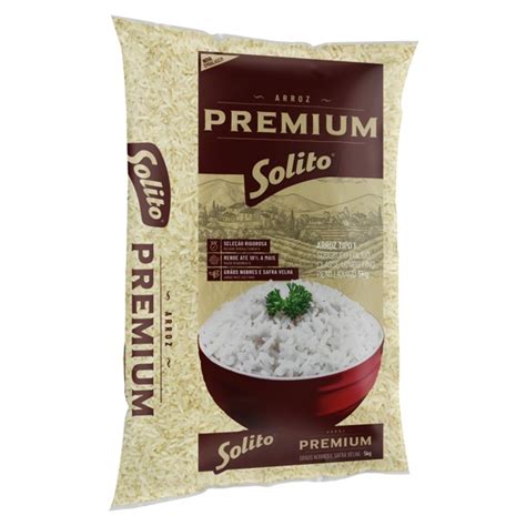 Arroz Branco Tipo 1 Solito Premium Pacote 5kg Supermercado San Sato