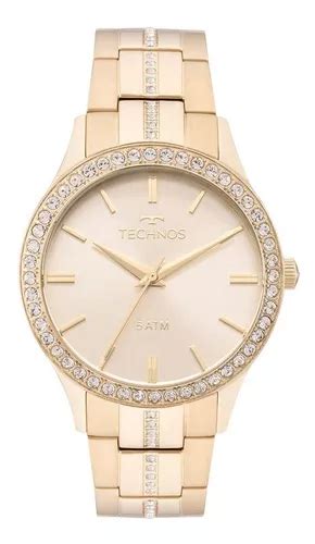 Reloj Technos Elegance Crystal Mmk X Para Mujer Color Dorado Y