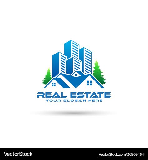 Real estate logo design - home logo Royalty Free Vector