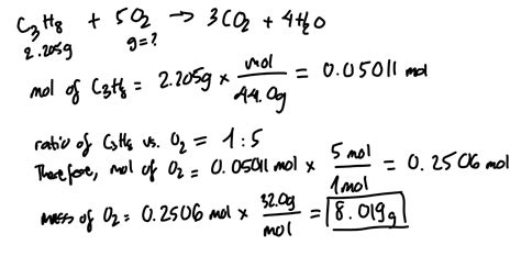 How Many Grams Of O Are Needed To React Completely With G Of