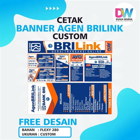 Jual Cetak Banner Agen Bri Link Banner Bank Banner Bri Bisa Cod